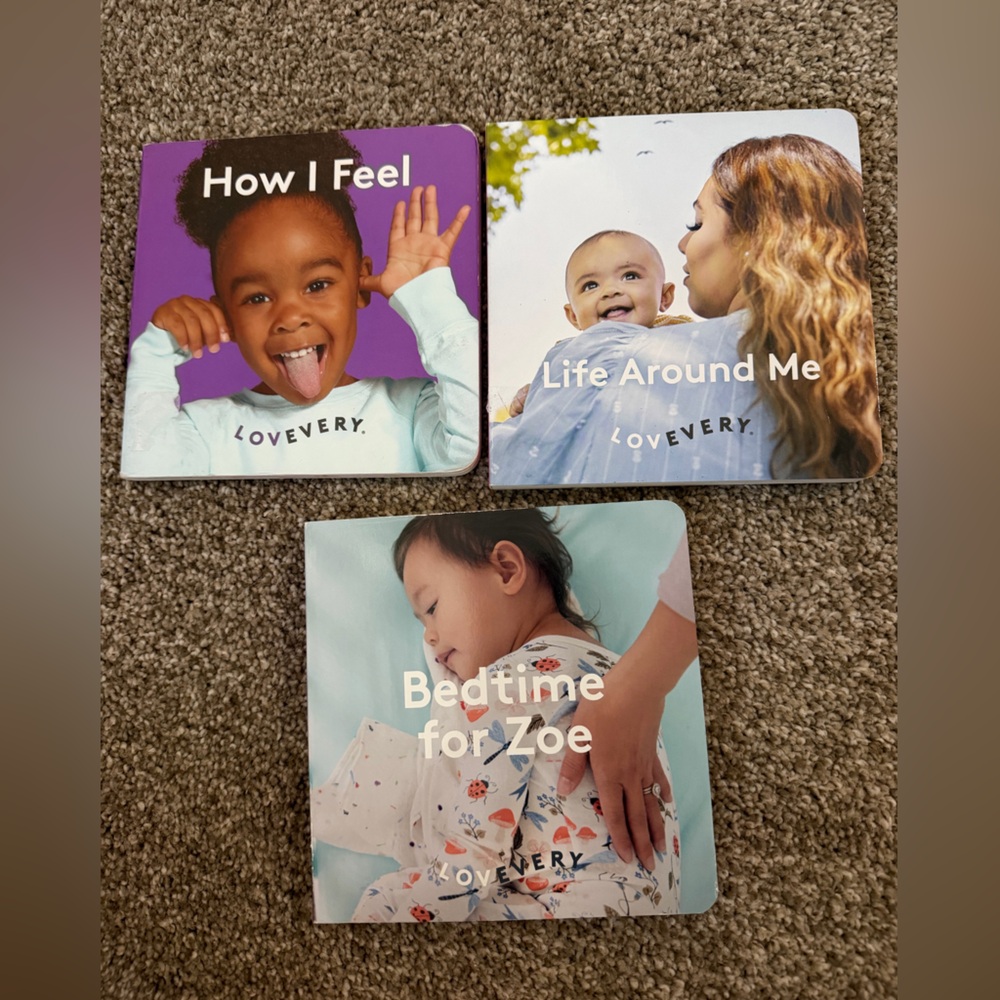 Lovevery | Life Around Me, How I Feel and Bedtime for Zoe book bundle